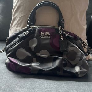 COACH Madison Clover Sateen Signature Sophia Satchel Bag